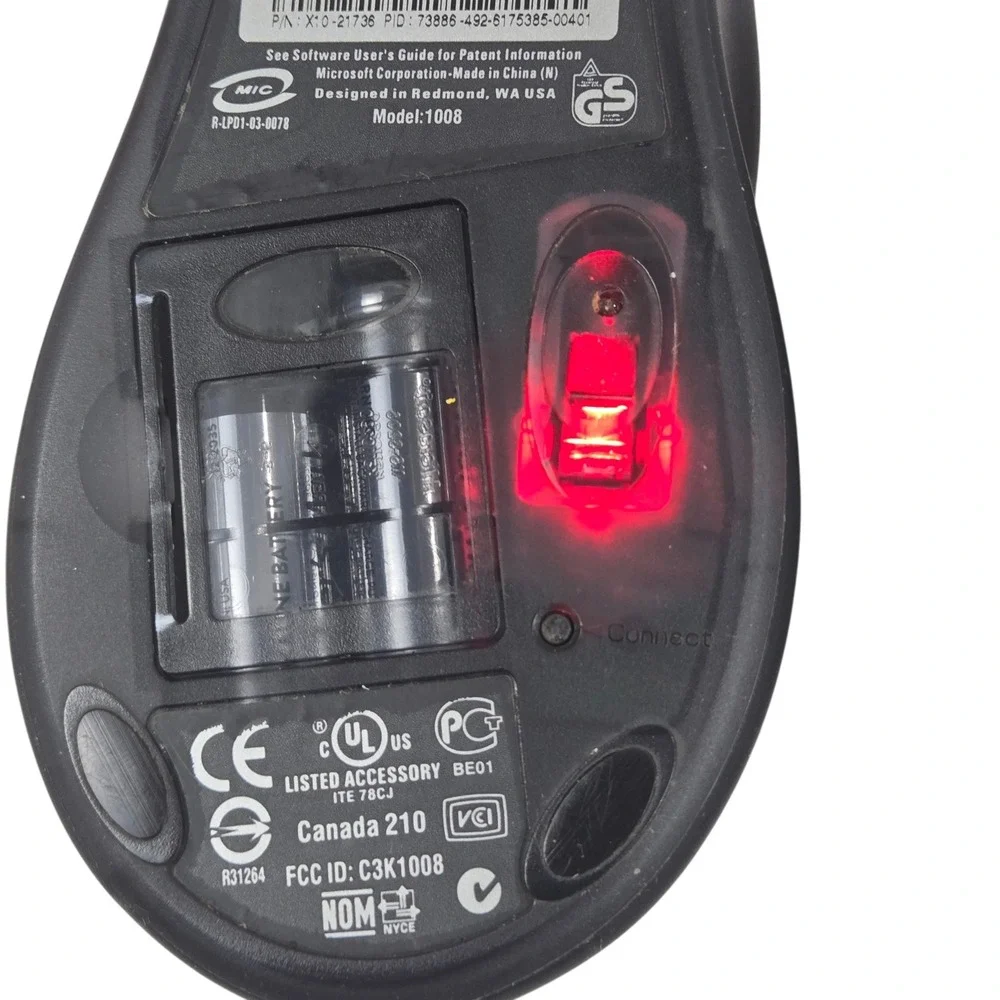 Microsoft Wireless Optical Mouse‎ 2.0 Model 1008 w Receiver 1019 Vintage Tech